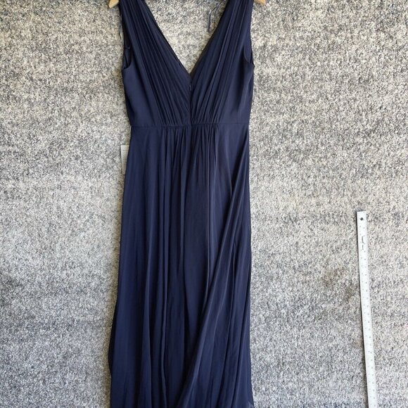 Eliza J Navy Blue Embellished High/Low Chiffon Dress Size 10 $188 - Picture 10 of 14